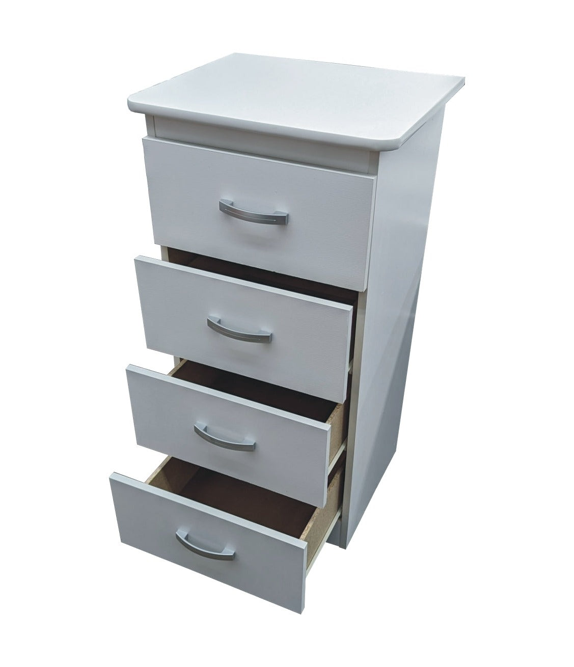 STR "Tall Boy" 4 Drawer Narrow Chest - Available in various Colours