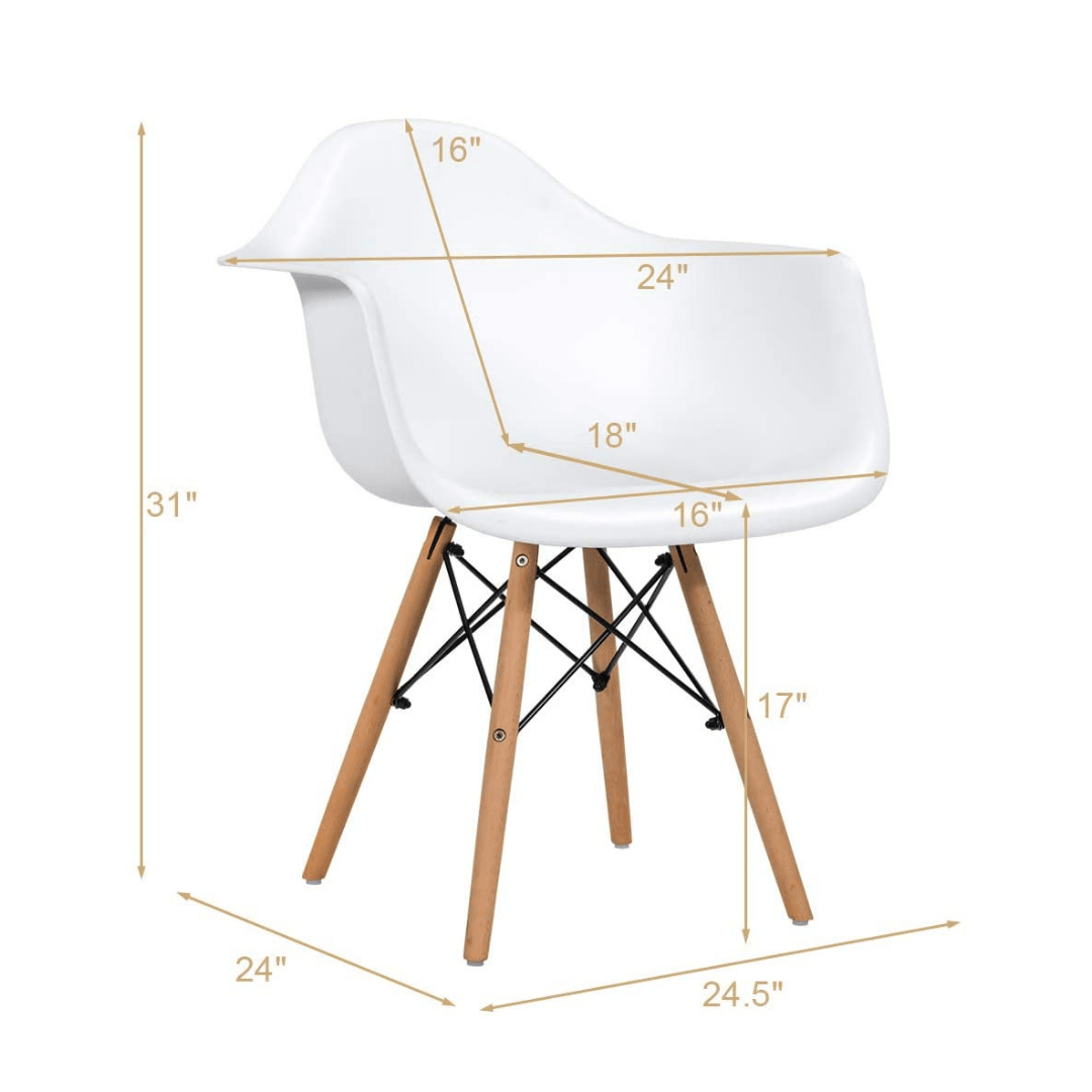 Chair Only - White Eiffel Armchair - JL Eiffel W