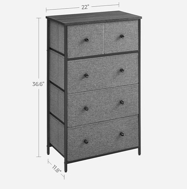 Fabric chest with 5 Drawers, Metal Frame- JL 5 Chest