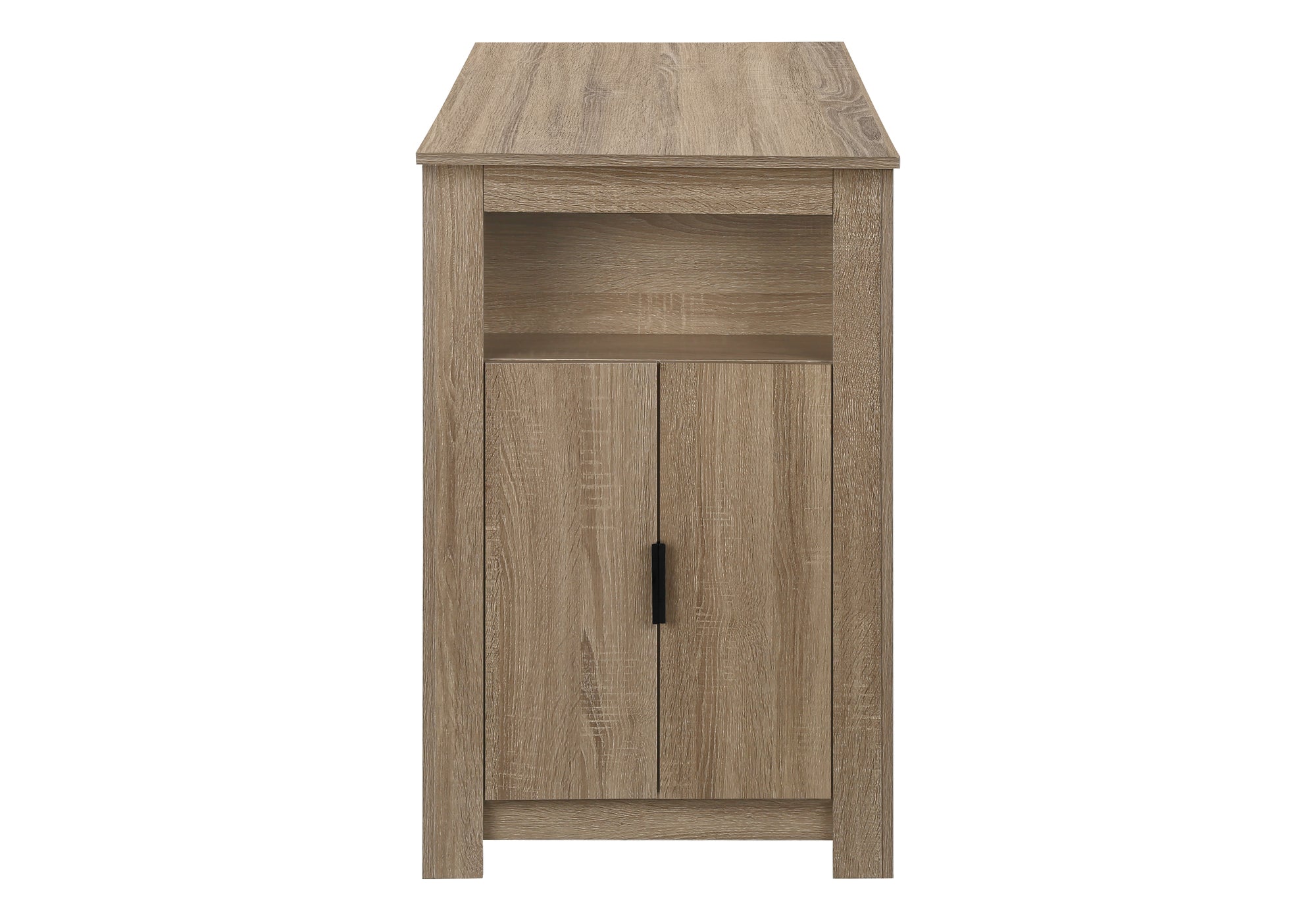 MN-671203    Dining Table, 48" Rectangular, Counter Height, Kitchen, Small, Storage, Brown Laminate, Contemporary, Modern