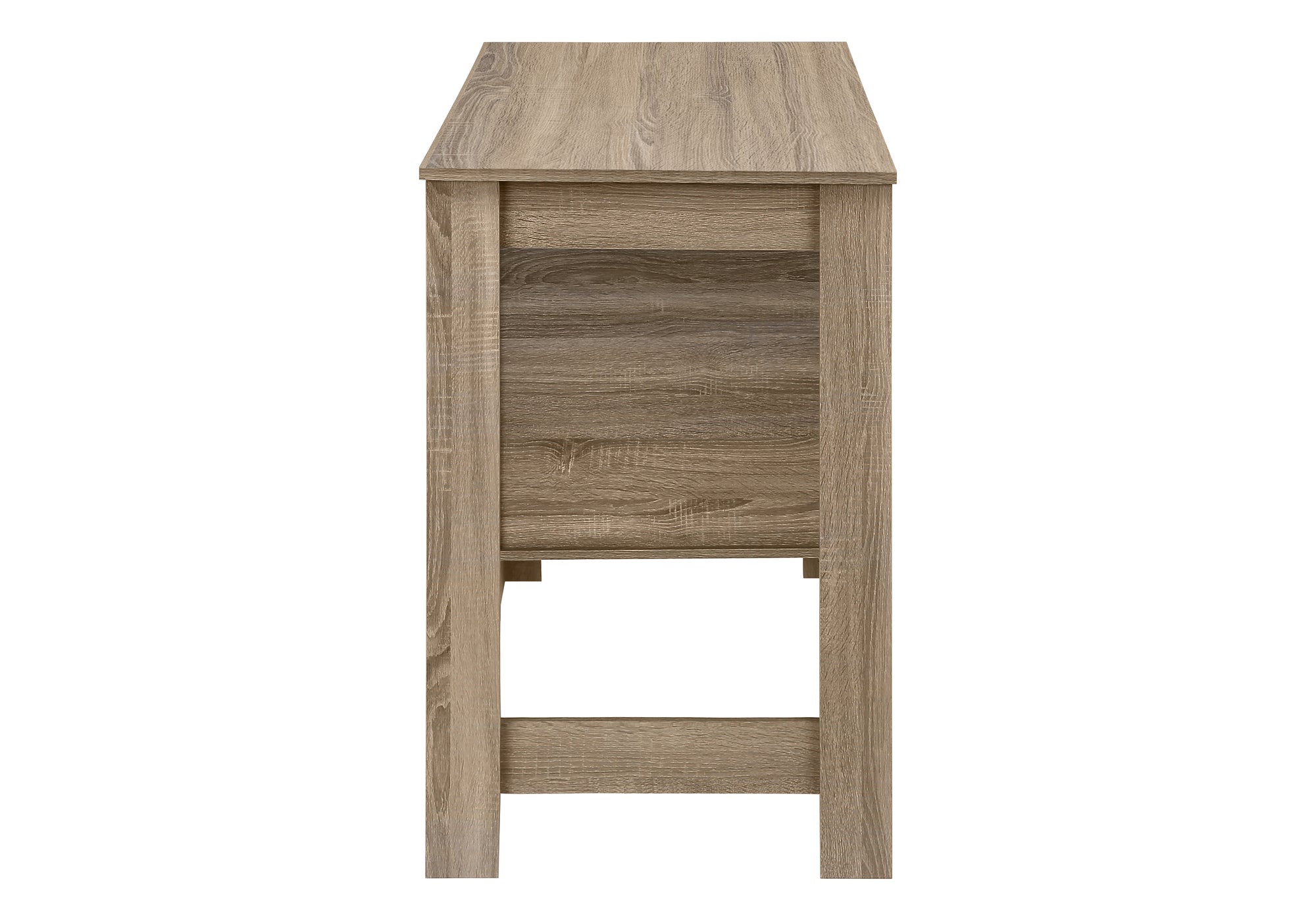 MN-671203    Dining Table, 48" Rectangular, Counter Height, Kitchen, Small, Storage, Brown Laminate, Contemporary, Modern