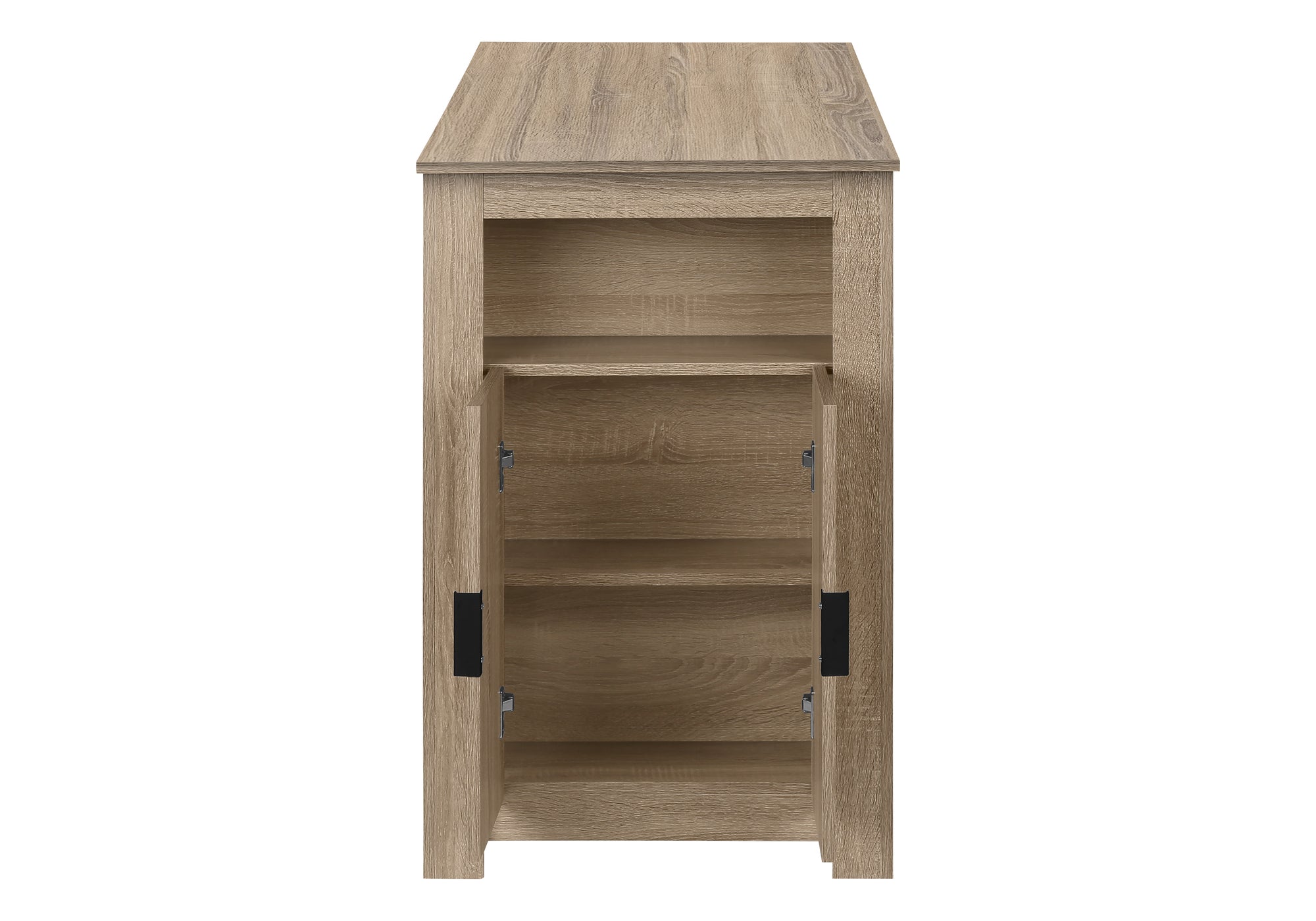 MN-671203    Dining Table, 48" Rectangular, Counter Height, Kitchen, Small, Storage, Brown Laminate, Contemporary, Modern