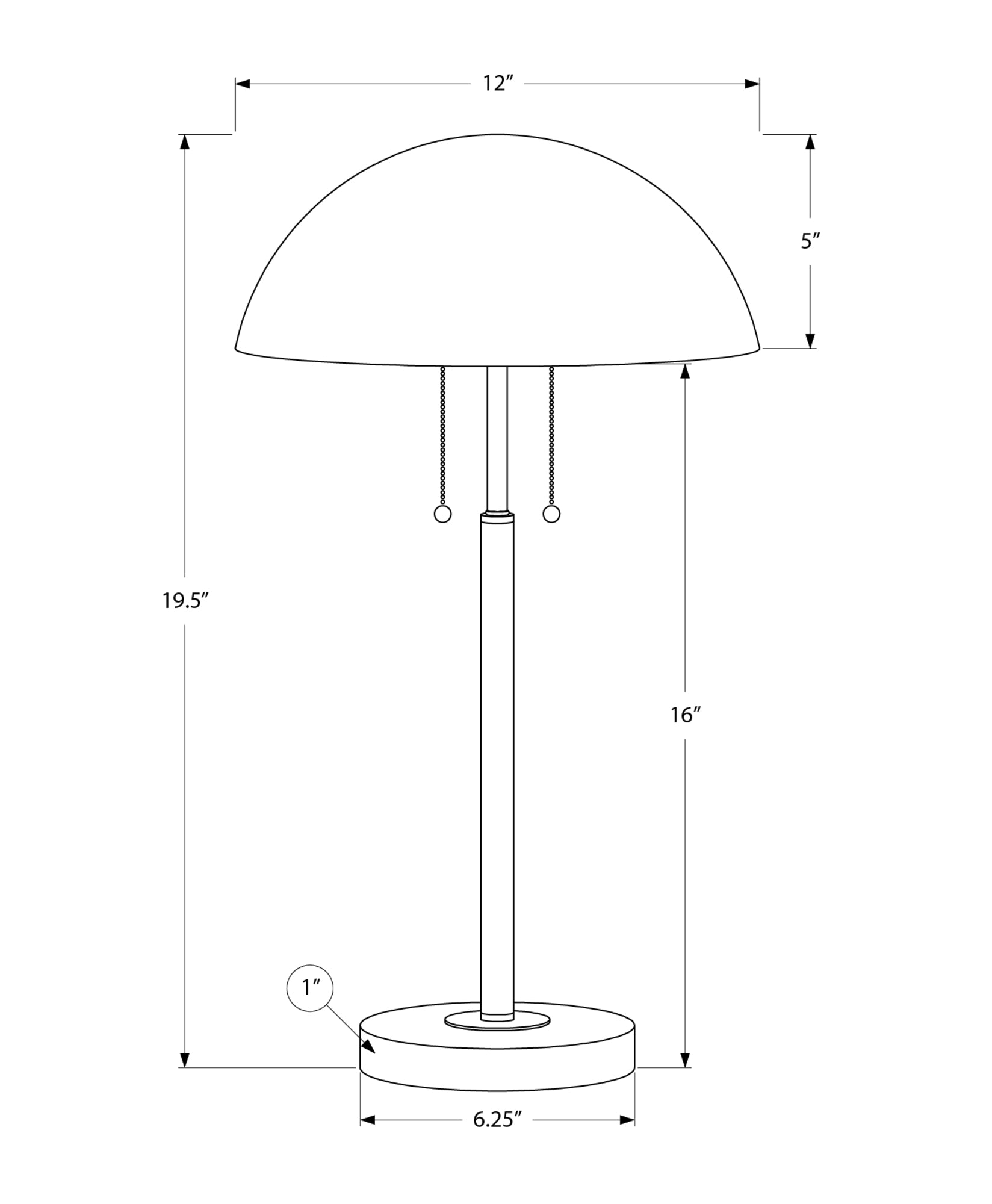 MN-769954    Lighting, 20"H, Table Lamp, Silver Metal, Contemporary, Modern