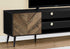 MN-122781    TV STAND - 72"L / BLACK WITH 2 WOOD-LOOK DOORS