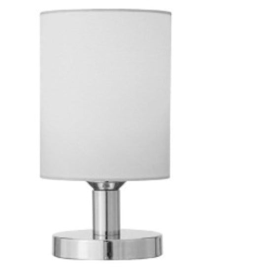Table Lamp with LED bulb, Chrome & White - JL  Table Lamp