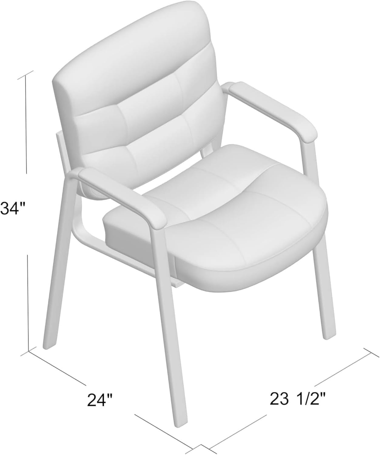 JL-1018 Chair, Soft Black Faux Leather Seat and Back, Black Metal Frame