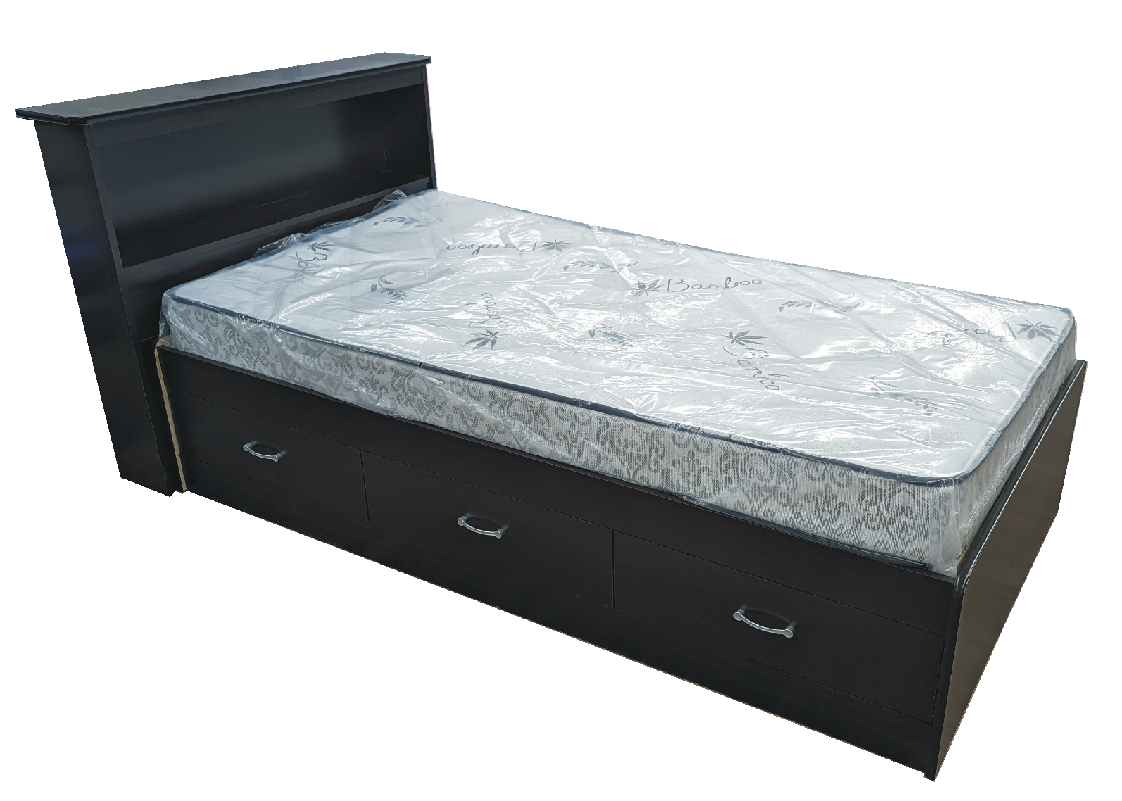 STR Mate's Bed with Bookcase Headboard - Various Colours