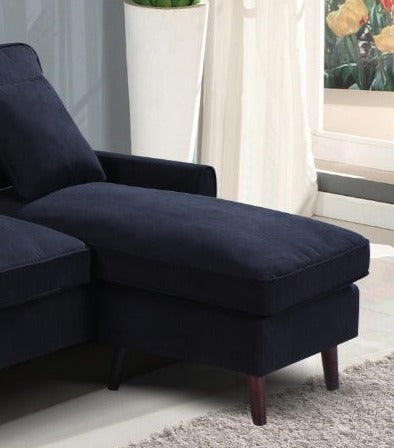 Sectional Sofa - Black Velvet   BOL- Mona B