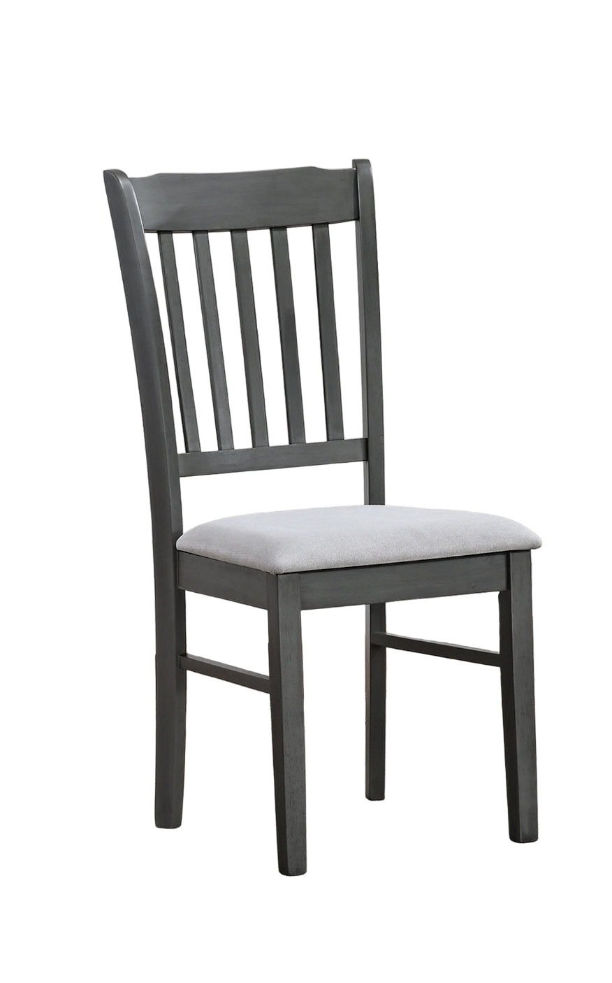 C-1031 Dining Chair, Fabric Seat, Antique Grey Wooden Frame