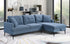 Sectional Sofa in Blue Fabric Right Facing Chaise IF-9066 RHF