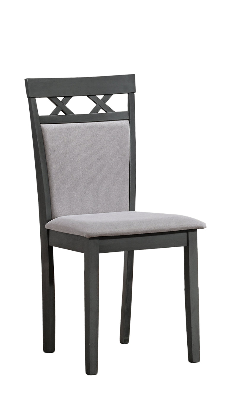 C-1096 Dining Chair, Fabric Seat, Antique Grey Wooden Frame