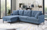 Sectional Sofa in Blue Fabric Left Facing Chaise  IF-9065 LHF