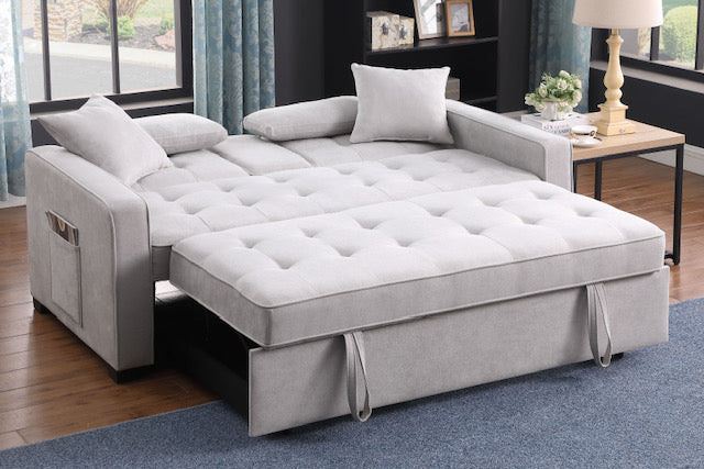 "ETHAN" Klick Klack, Light Grey Fabric, Foldable Drinks Holder