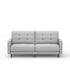 "CYRIS" Klick Klack, 81" Wide, Futon, Light Grey Fabric, Split Back, Button Tufting