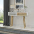 Console Table, 40" wide, White and Brown Oak - JL Brooklyn WCT