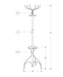 MN-632032    Coat Rack, Hall Tree, Free Standing, 12 Hooks, Entryway, 70"H, Umbrella Holder, Metal, Grey, Contemporary, Modern