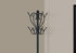 MN-732060    Coat Rack, Hall Tree, Free Standing, 8 Hooks, Entryway, 71"H, Umbrella Holder, Metal, Black, Contemporary, Modern