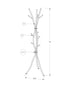 MN-752062    Coat Rack, Hall Tree, Free Standing, 11 Hooks, Entryway, 74"H, Metal, Black, Contemporary, Modern