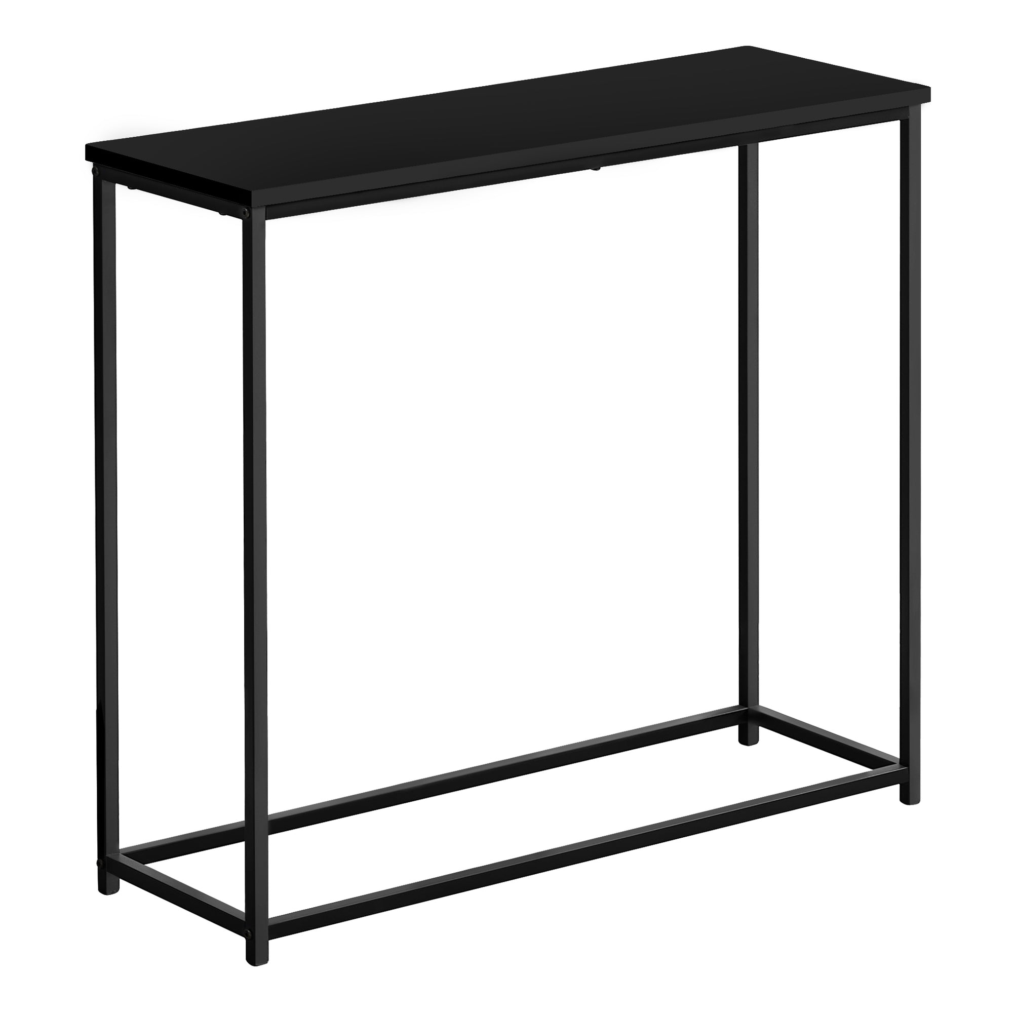 MN-612250    Accent Table - 32"L / Black / Black Metal Hall Console