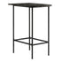 MN-742325    Home Bar, Bar Table, Bar Height, Pub Table, 36" Rectangular, Small, Kitchen, Living Room, Metal, Laminate, Grey Marble Look, Charcoal Grey, Transitional