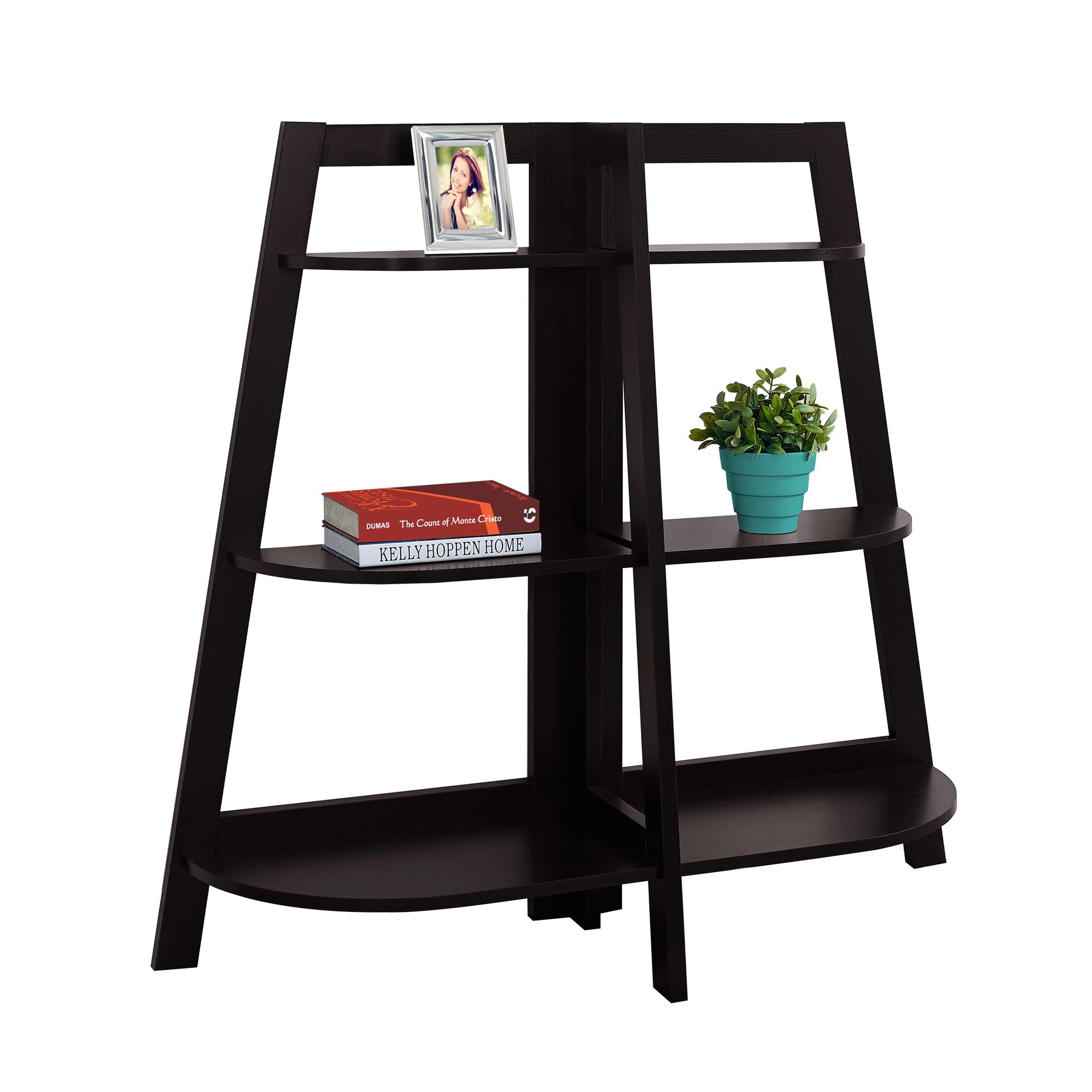 MN-522426    Bookshelf, Bookcase, Etagere, 3 Tier, 48"H, Office, Bedroom, Brown Laminate, Contemporary, Modern