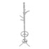 MN-573178    Coat Rack, Hall Tree, Free Standing, 6 Hooks, Entryway, 71"H, Umbrella Holder, Wooden, Grey, Traditional