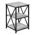 MN-543596    Accent Table, Side, End, Nightstand, Lamp, Living Room, Bedroom, Metal Legs, Laminate, Grey, Black, Contemporary, Modern