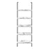 MN-293685    Bookcase - 5 Tier Etagere Ladder Bookshelf - Metal Frame - 72"H - White Marble-Look
