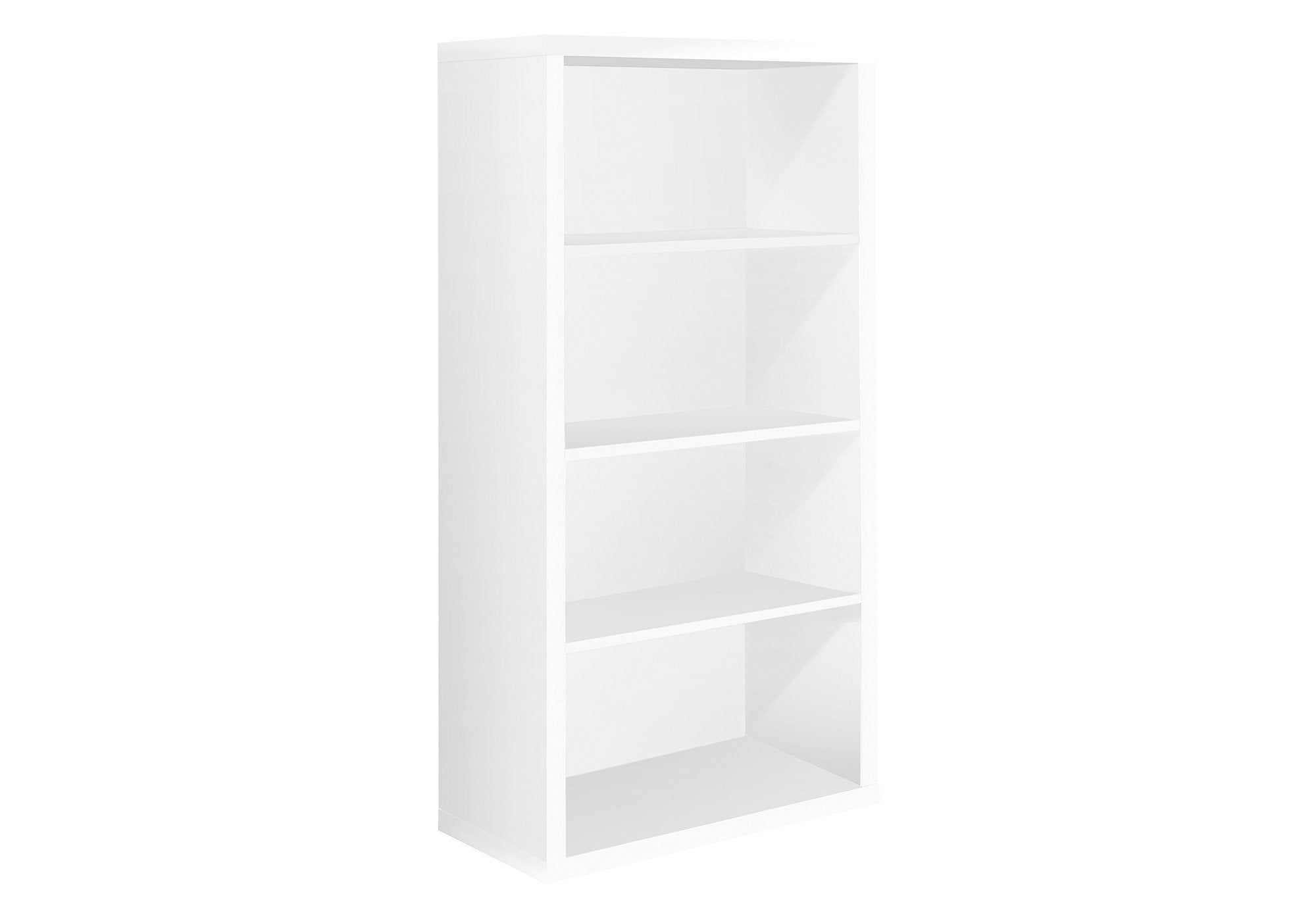 MN-877059    Bookshelf, Bookcase, Etagere, 5 Tier, Office, Bedroom, 48"H, Laminate, White, Contemporary, Modern