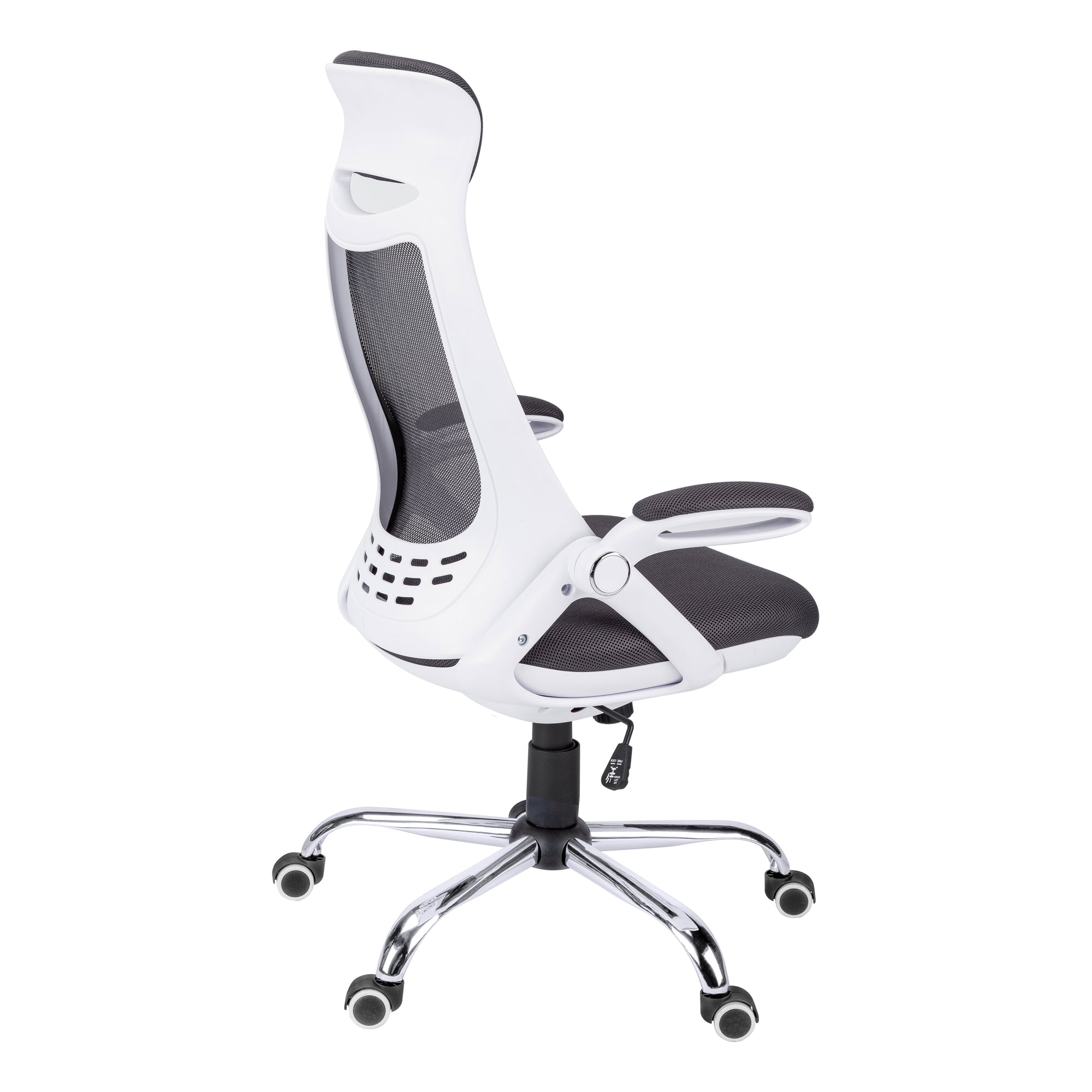MN-817269    Office Chair, Adjustable Height, Swivel, Ergonomic, Armrests, Computer Desk, Office, Metal Base, Mesh, White, Grey, Chrome, Contemporary, Modern