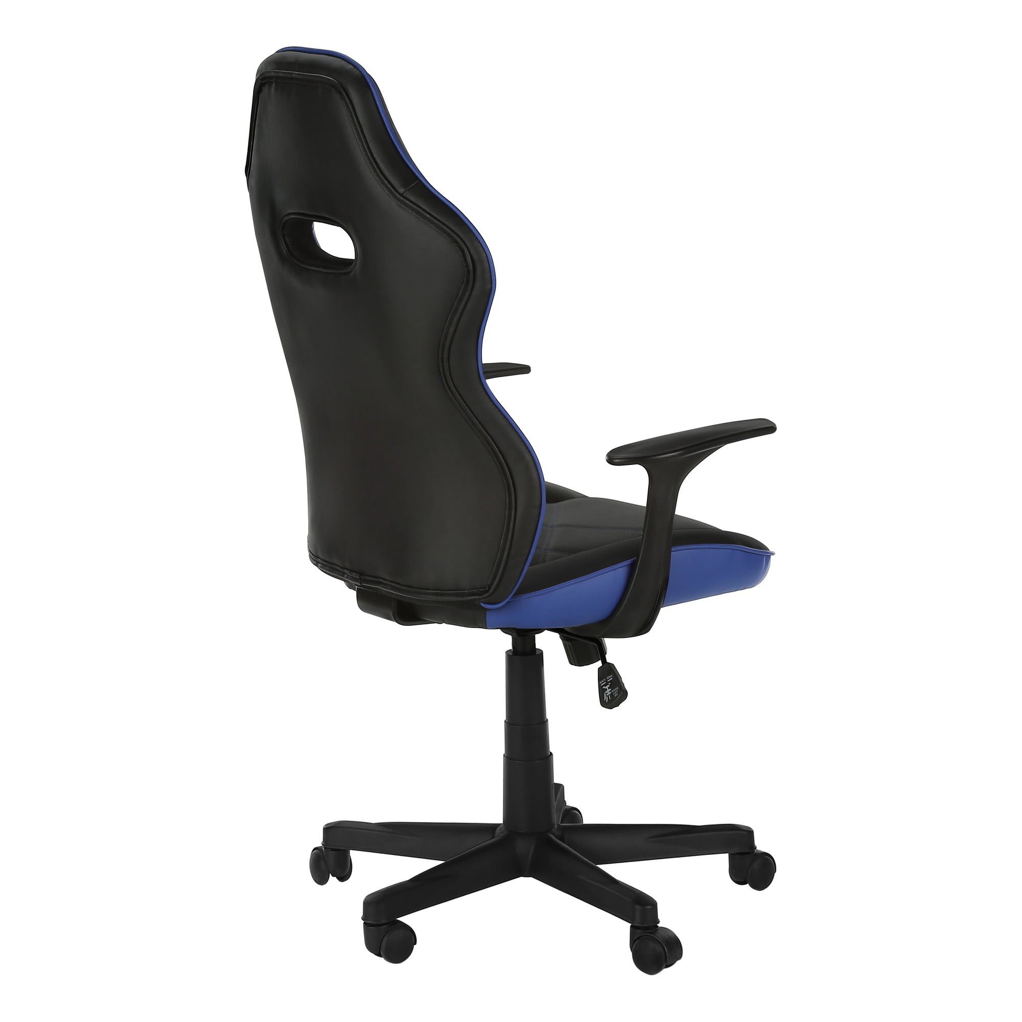 MN-277328    Office Chair - Gaming / Black / Blue Leather-Look
