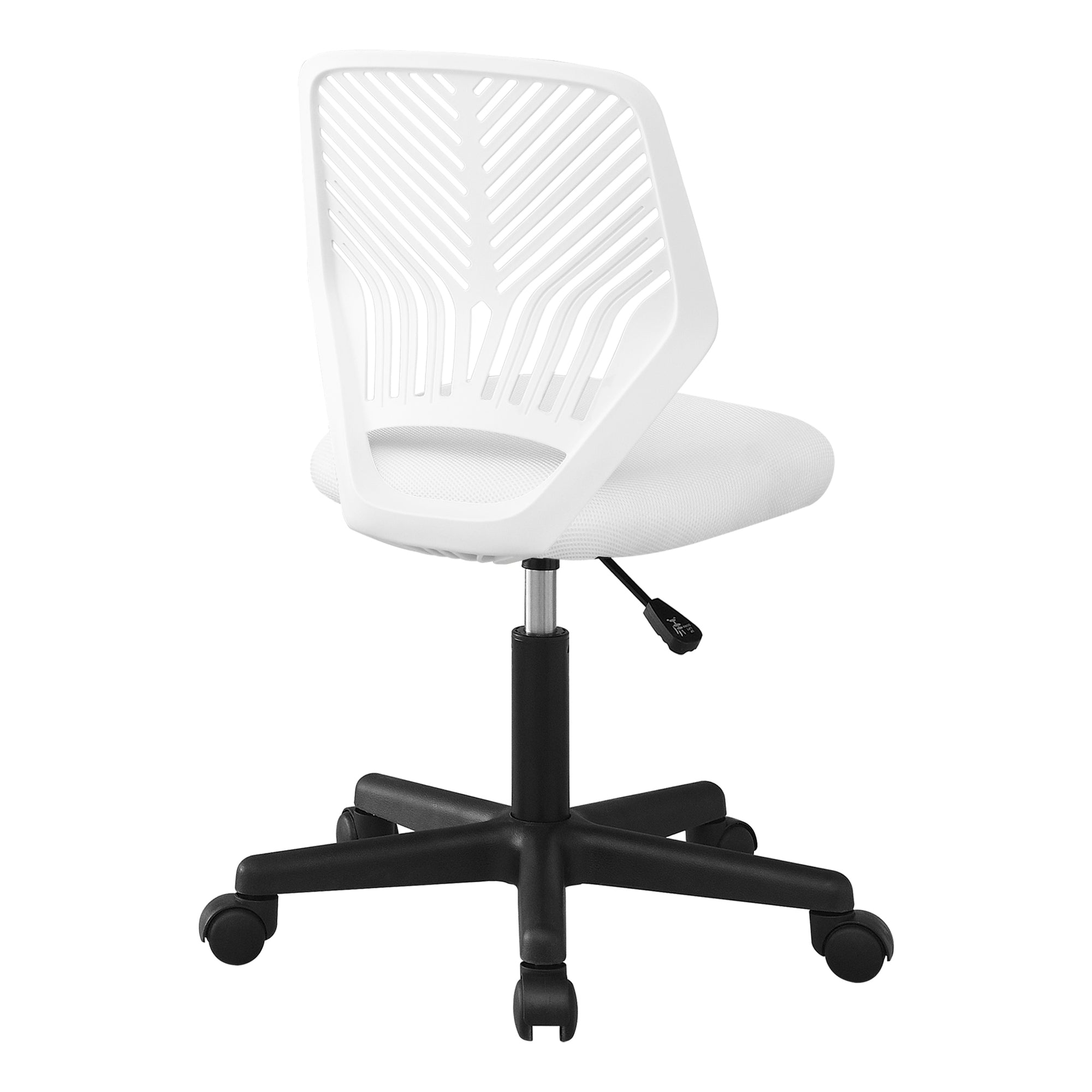 MN-337338    Office Chair, Adjustable Height, Swivel, Ergonomic, Computer Desk, Office, Metal, Laminate, White, Contemporary, Modern