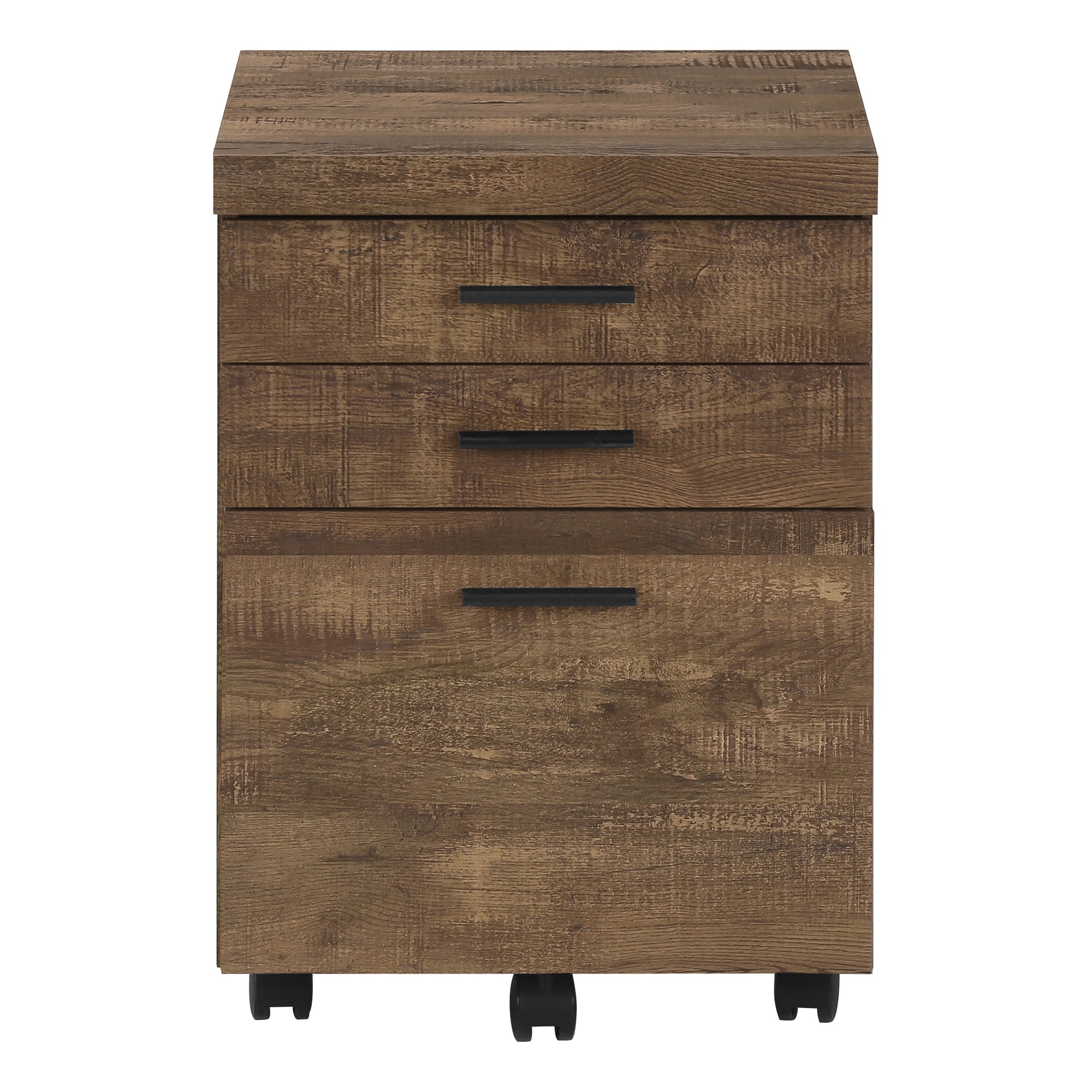 MN-667400    File Cabinet, Rolling Mobile, Storage, Printer Stand, Wood File Cabinet, Office, Mdf, Brown Reclaimed Wood Look, Contemporary, Modern