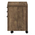 MN-667400    File Cabinet, Rolling Mobile, Storage, Printer Stand, Wood File Cabinet, Office, Mdf, Brown Reclaimed Wood Look, Contemporary, Modern
