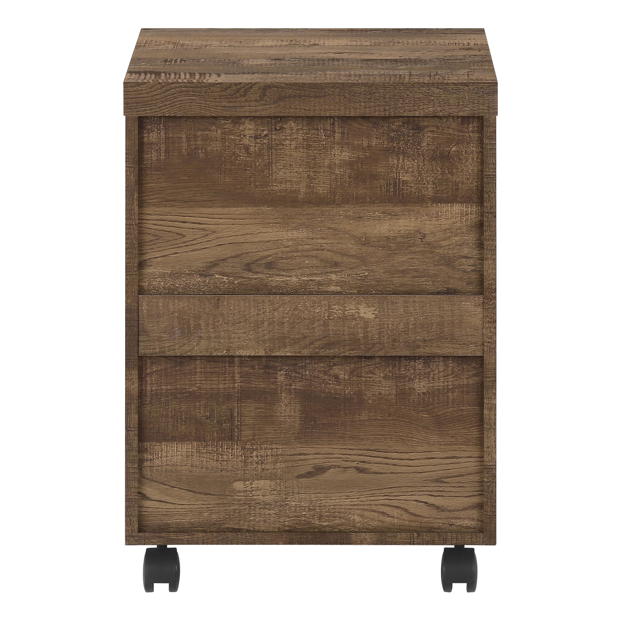 MN-667400    File Cabinet, Rolling Mobile, Storage, Printer Stand, Wood File Cabinet, Office, Mdf, Brown Reclaimed Wood Look, Contemporary, Modern