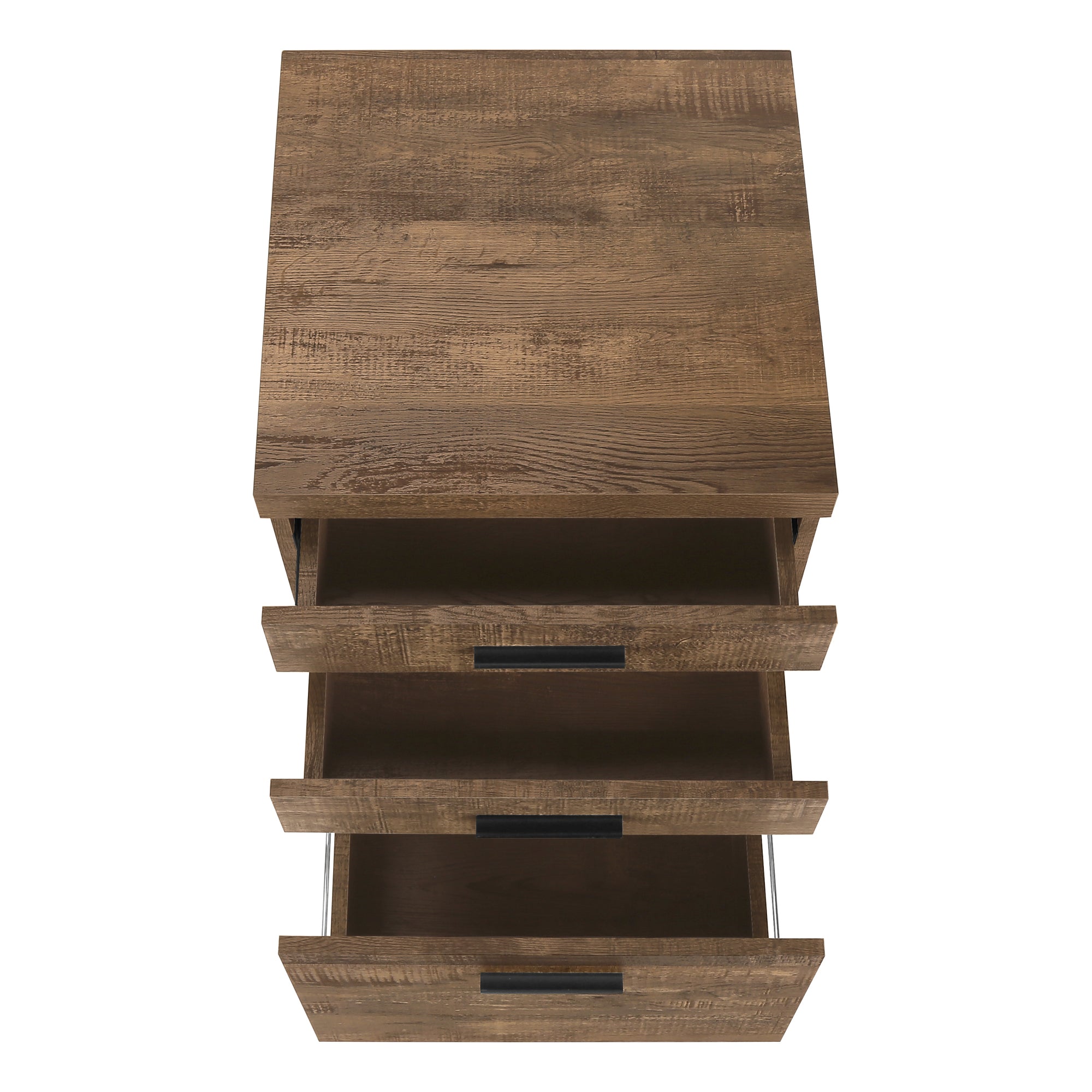 MN-667400    File Cabinet, Rolling Mobile, Storage, Printer Stand, Wood File Cabinet, Office, Mdf, Brown Reclaimed Wood Look, Contemporary, Modern