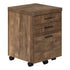 MN-667400    File Cabinet, Rolling Mobile, Storage, Printer Stand, Wood File Cabinet, Office, Mdf, Brown Reclaimed Wood Look, Contemporary, Modern