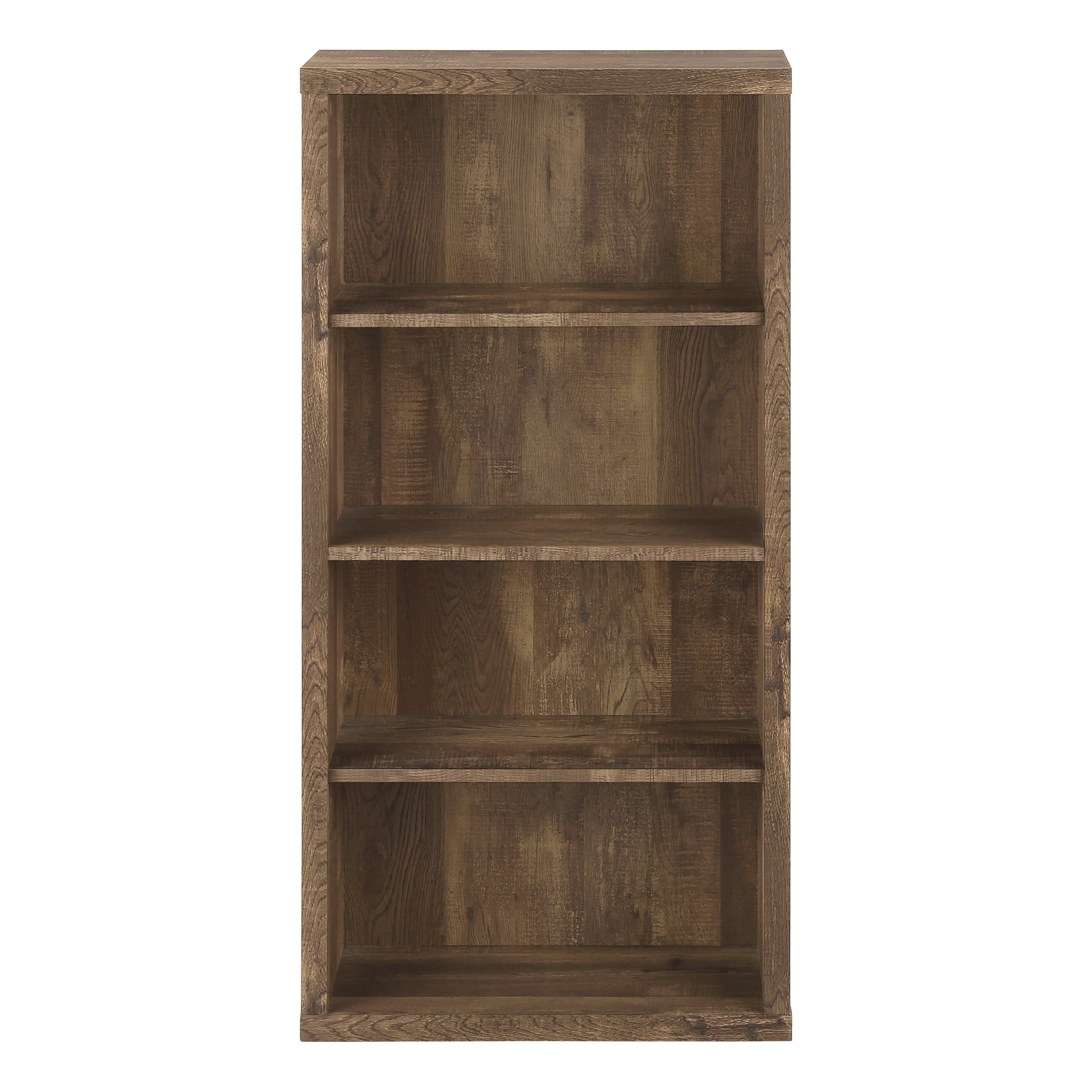MN-707404    Bookshelf, Bookcase, Etagere, 5 Tier, Office, Bedroom, 48"H, Laminate, Brown Reclaimed Wood Look, Contemporary, Modern