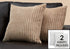 MN-969355    Pillows, Set Of 2, 18 X 18 Square, Insert Included, Decorative Throw, Accent, Sofa, Couch, Bed, Faux Fur Polyester Fabric, Hypoallergenic Soft Polyester Insert, Beige, Transitional