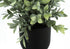 MN-709580    Artificial Plant, 11" Tall, Eucalyptus Grass, Indoor, Faux, Fake, Table, Greenery, Potted, Set Of 2, Decorative, Green Leaves, Black Pots