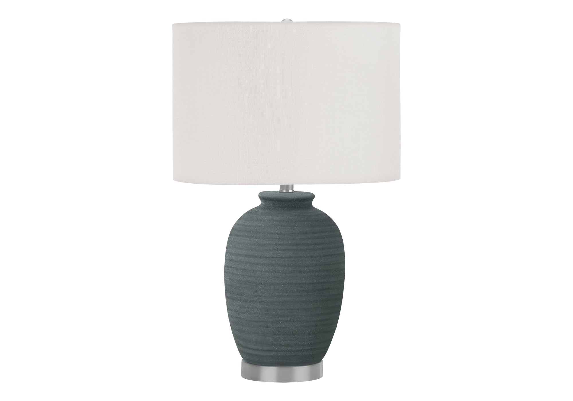 MN-959622    Lighting, 24"H, Table Lamp, Blue Ceramic, Ivory / Cream Shade, Contemporary