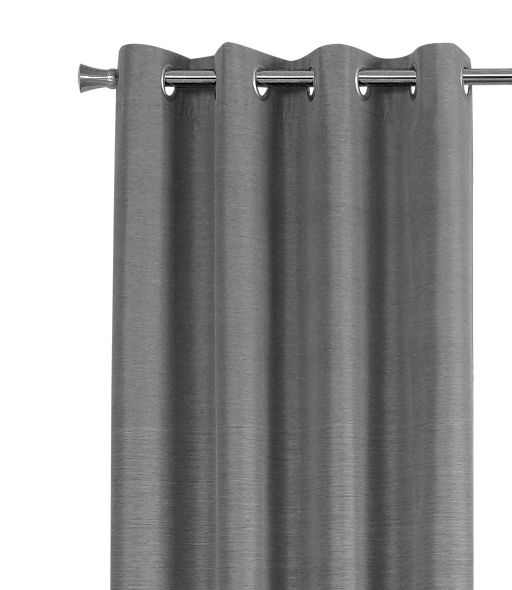 MN-849841    Curtain Panel, 2Pcs Set, 54"W X 84"L, 100% Blackout, Grommet, Living Room, Bedroom, Kitchen, Thermal Insulation Fabric, Polyester Full Light Blocking Fabric, Grey, Contemporary, Modern