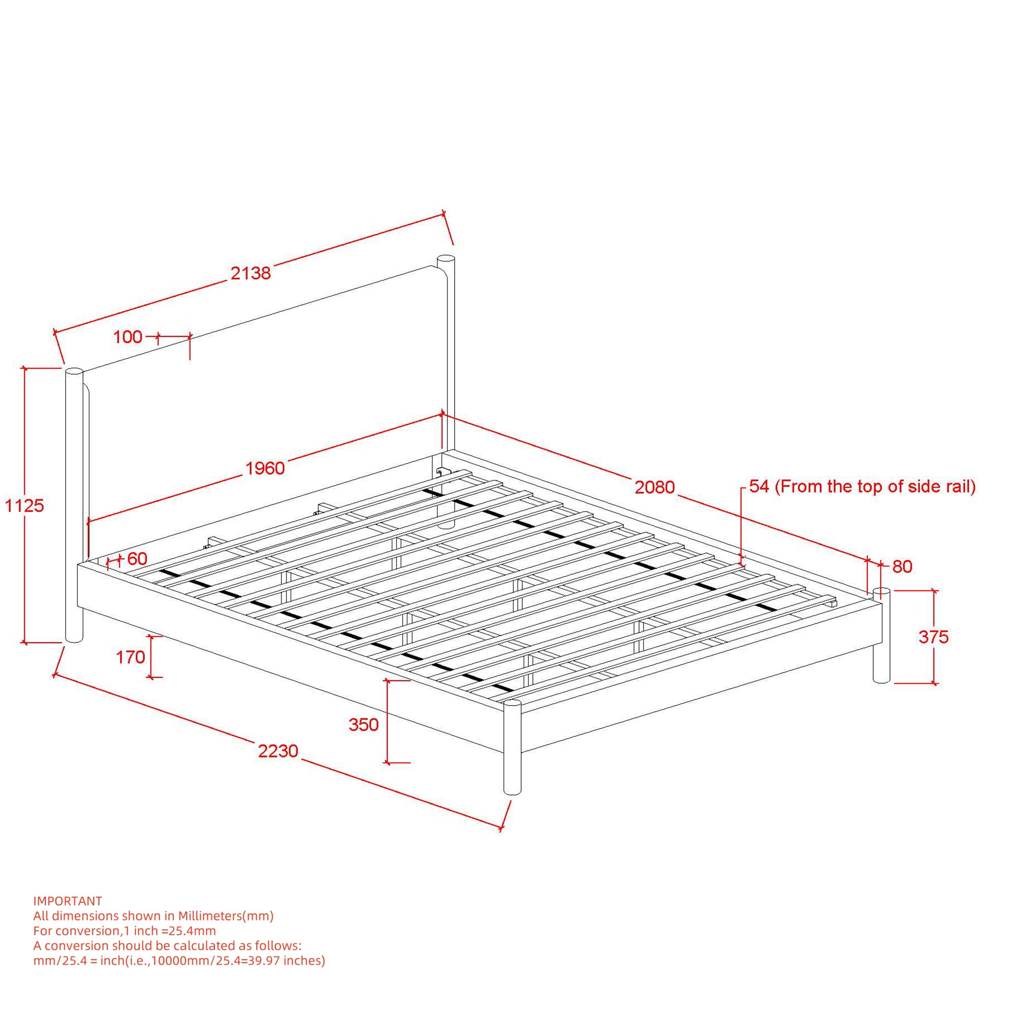 ZORAN-78" PLATFORM BED-MUSHROOM