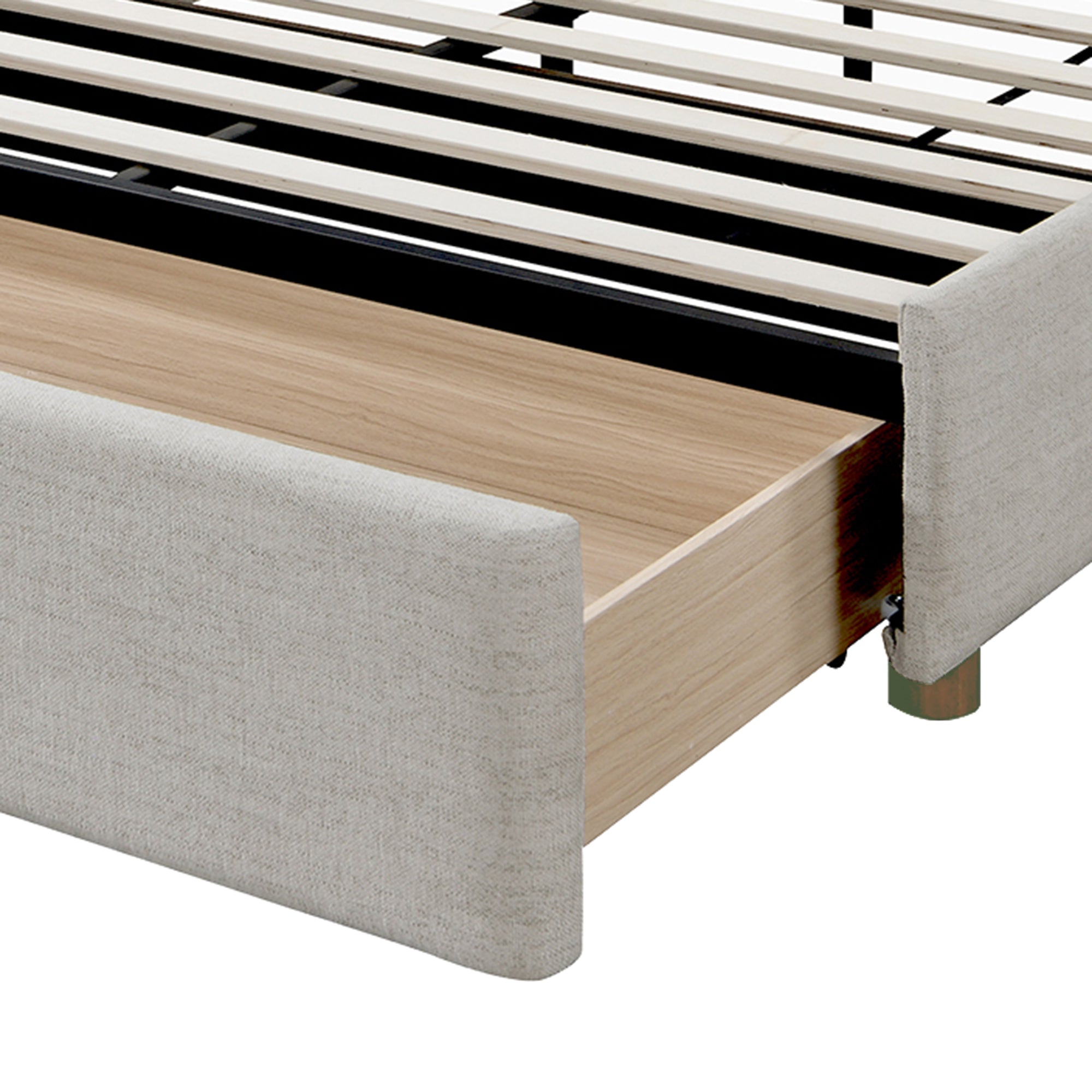 ANDOVER-60" PLATFORM BED w/DRAWER-OAT