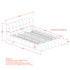 PASHA-78" PLATFORM BED-BEIGE PEARL
