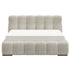 PASHA-60" PLATFORM BED-BEIGE PEARL