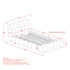 PASHA-60" PLATFORM BED-BEIGE PEARL