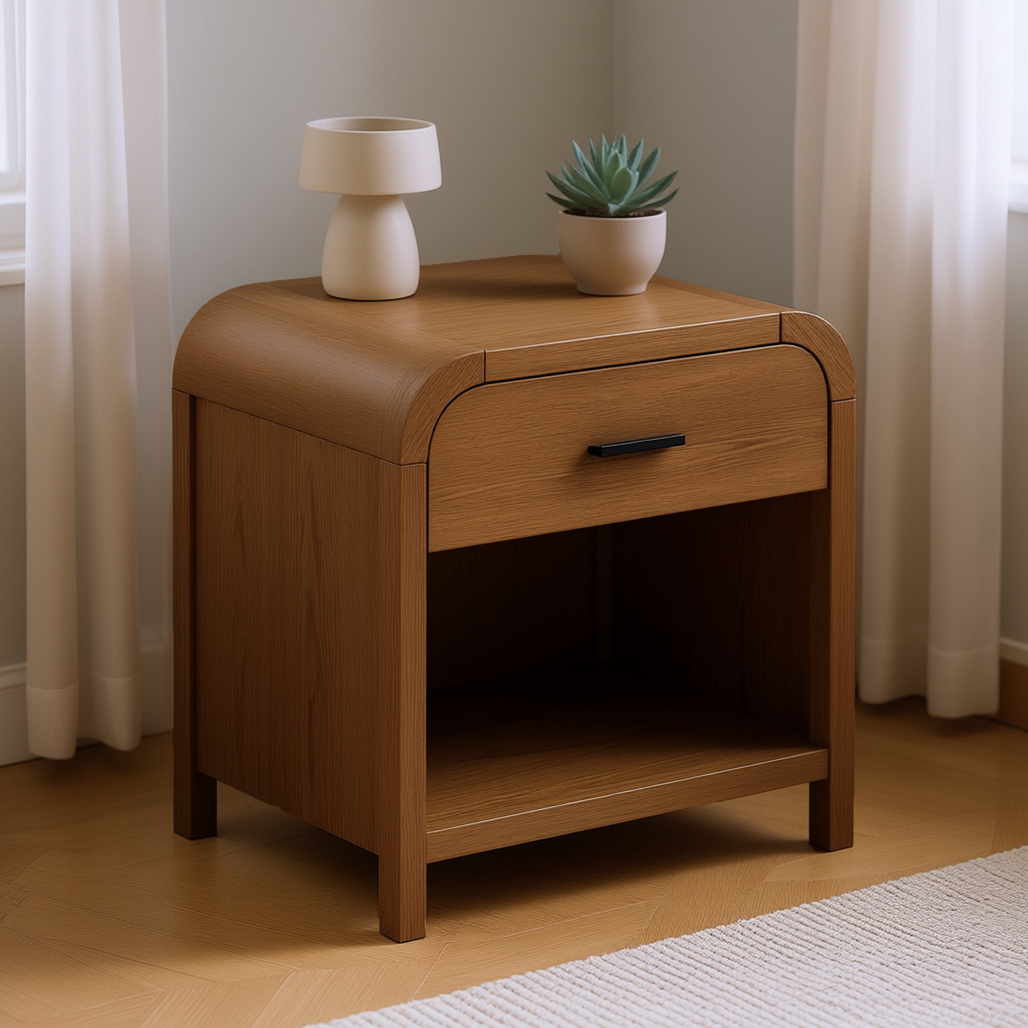 BOWMAN-1 DRWR ACCENT TABLE-WALNUT