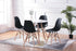 T-1405 | C-1420 Eiffel Set, 5Pc, 32" Table and 4 Black Chairs