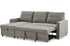 Sectional Sofa with Pull-Out Bed in Grey Linen Fabric - TUS 1245